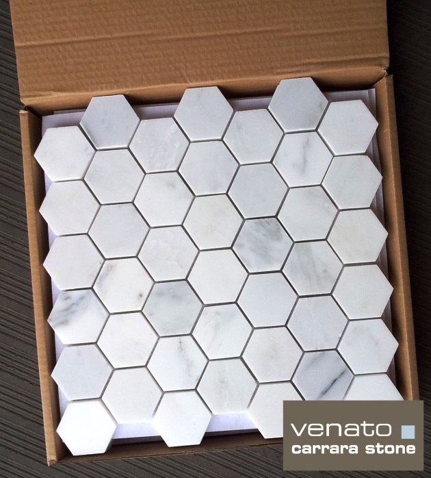 Carrara Venato 2x2" Hexagon Honed