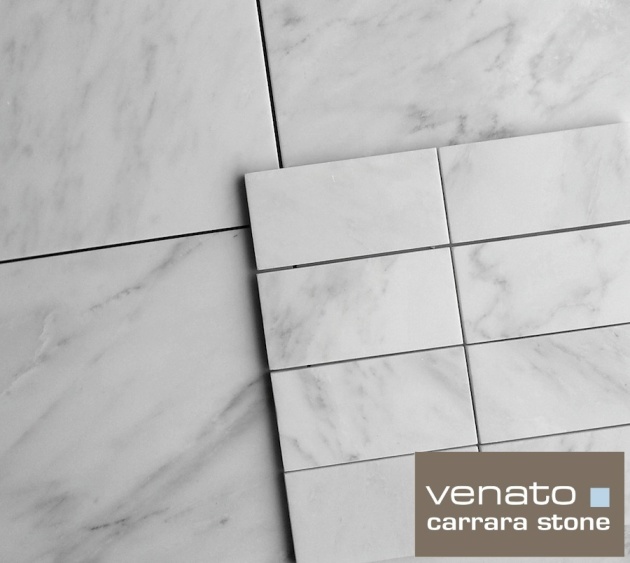 Carrara Venato 12x12" and 3x6" Honed