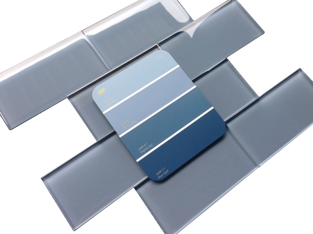 Spa Blue 3x6" Glass Subway Tile