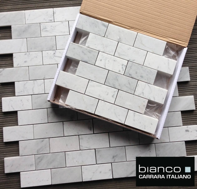 Bianco Carrara 2x4" Mosaic Tile